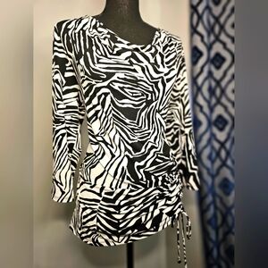 Jones New York Elastic Cinched Waist Shirt